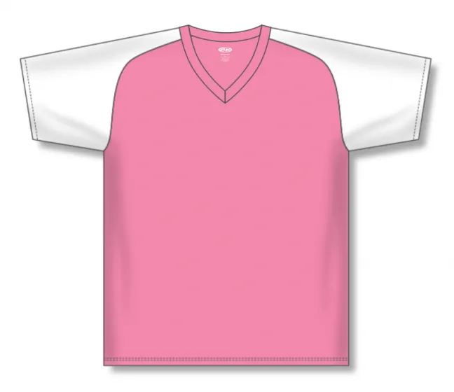 Athletic Knit (AK) S1375Y-275 Youth Pink/White Soccer Jersey