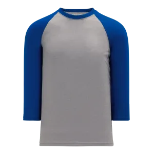 Athletic Knit (AK) S1846A-922 Adult Heather Grey/Royal Blue Soccer Jersey