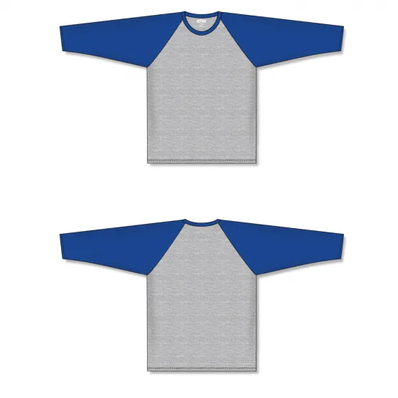 Athletic Knit (AK) S1846A-922 Adult Heather Grey/Royal Blue Soccer Jersey