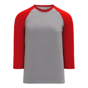 Athletic Knit (AK) S1846A-923 Adult Heather Grey/Red Soccer Jersey