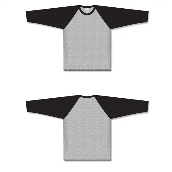 Athletic Knit (AK) S1846Y-920 Youth Heather Grey/Black Soccer Jersey