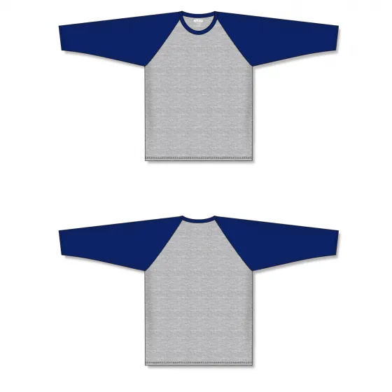 Athletic Knit (AK) S1846Y-921 Youth Heather Grey/Navy Soccer Jersey