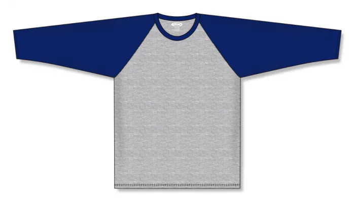 Athletic Knit (AK) S1846Y-921 Youth Heather Grey/Navy Soccer Jersey