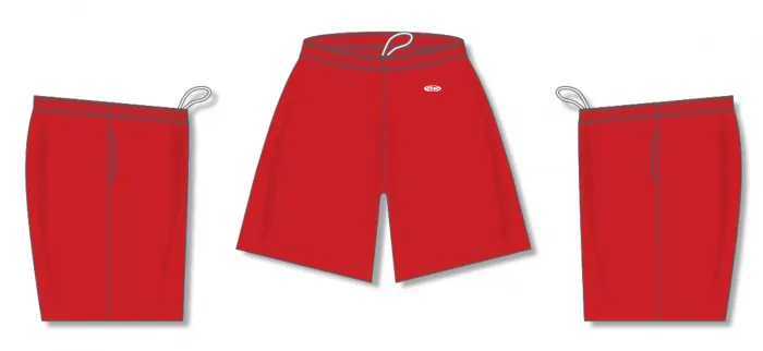 Athletic Knit (AK) SS1700M-005 Mens Red Soccer Shorts