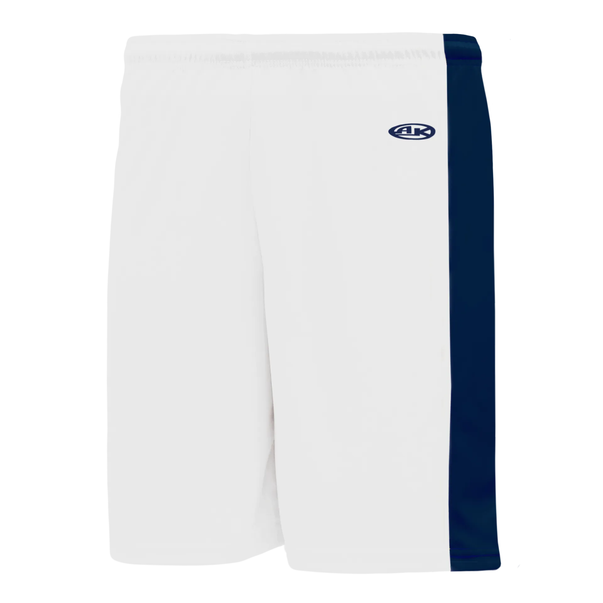 Athletic Knit (AK) SS9145M-217 Mens White/Navy Pro Soccer Shorts