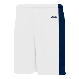 Athletic Knit (AK) SS9145M-217 Mens White/Navy Pro Soccer Shorts