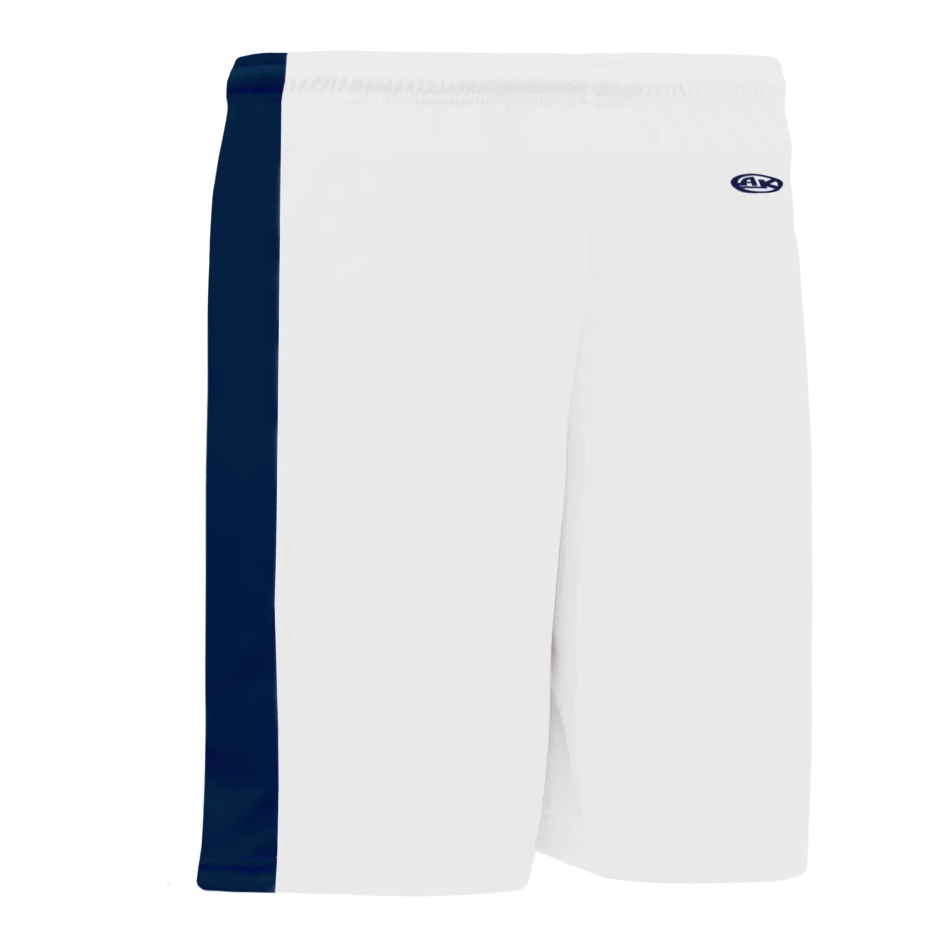 Athletic Knit (AK) SS9145M-217 Mens White/Navy Pro Soccer Shorts