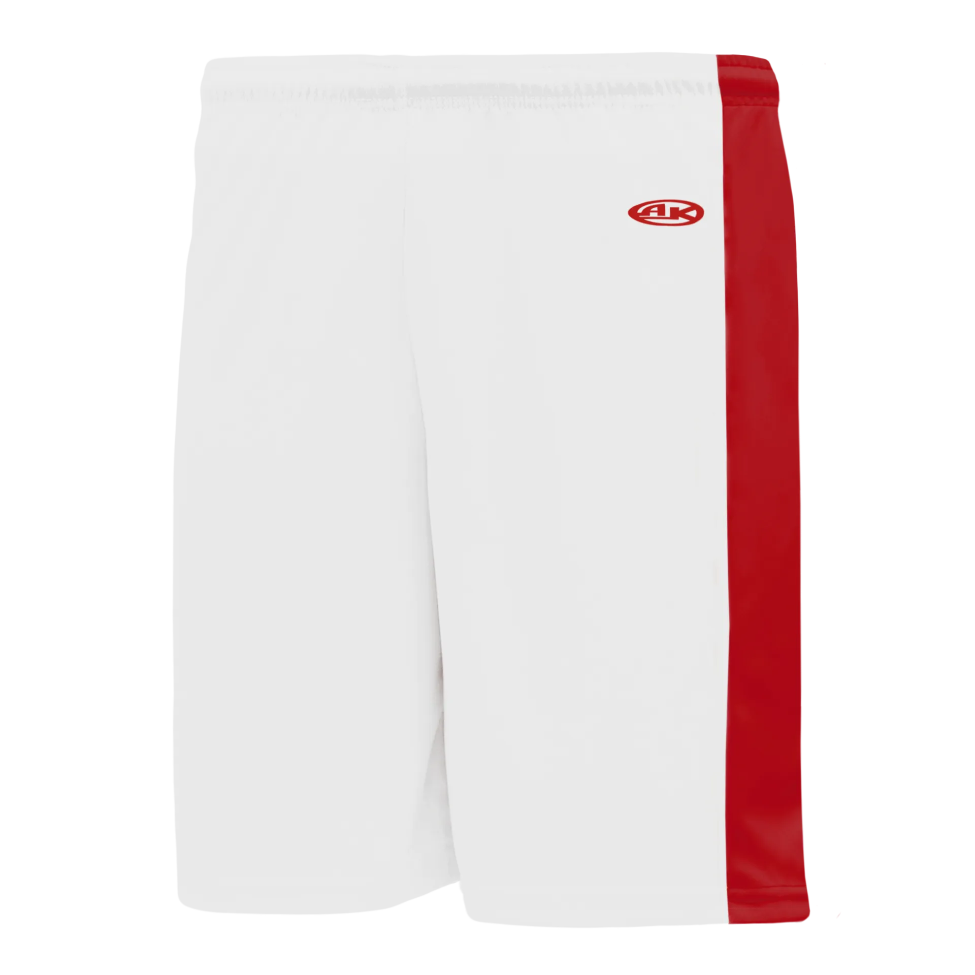 Athletic Knit (AK) SS9145Y-209 Youth White/Red Pro Soccer Shorts