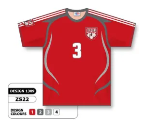 Athletic Knit Custom Sublimated Soccer Jersey Design 1309