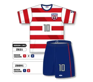 Athletic Knit Custom Sublimated Soccer Uniform Set Design 1302