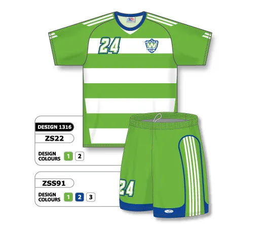 Athletic Knit Custom Sublimated Soccer Uniform Set Design 1316