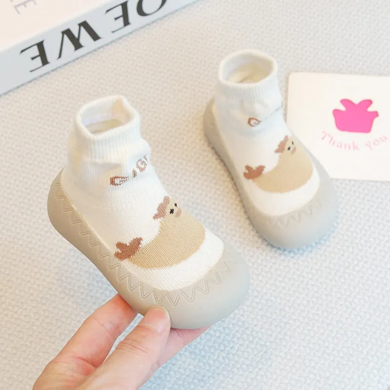 Baby Socks Shoes Infant Cute Cartoon Kids Soft Rubber Sole Booties Toddler Girls First Walker