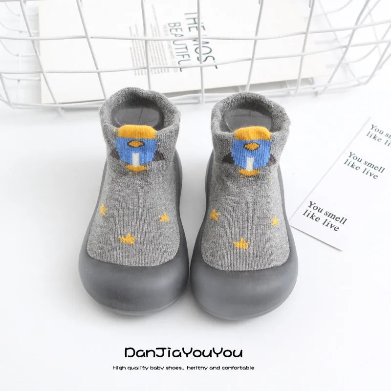 Baby Socks Shoes Infant Cute Cartoon Kids Soft Rubber Sole Booties Toddler Girls First Walker