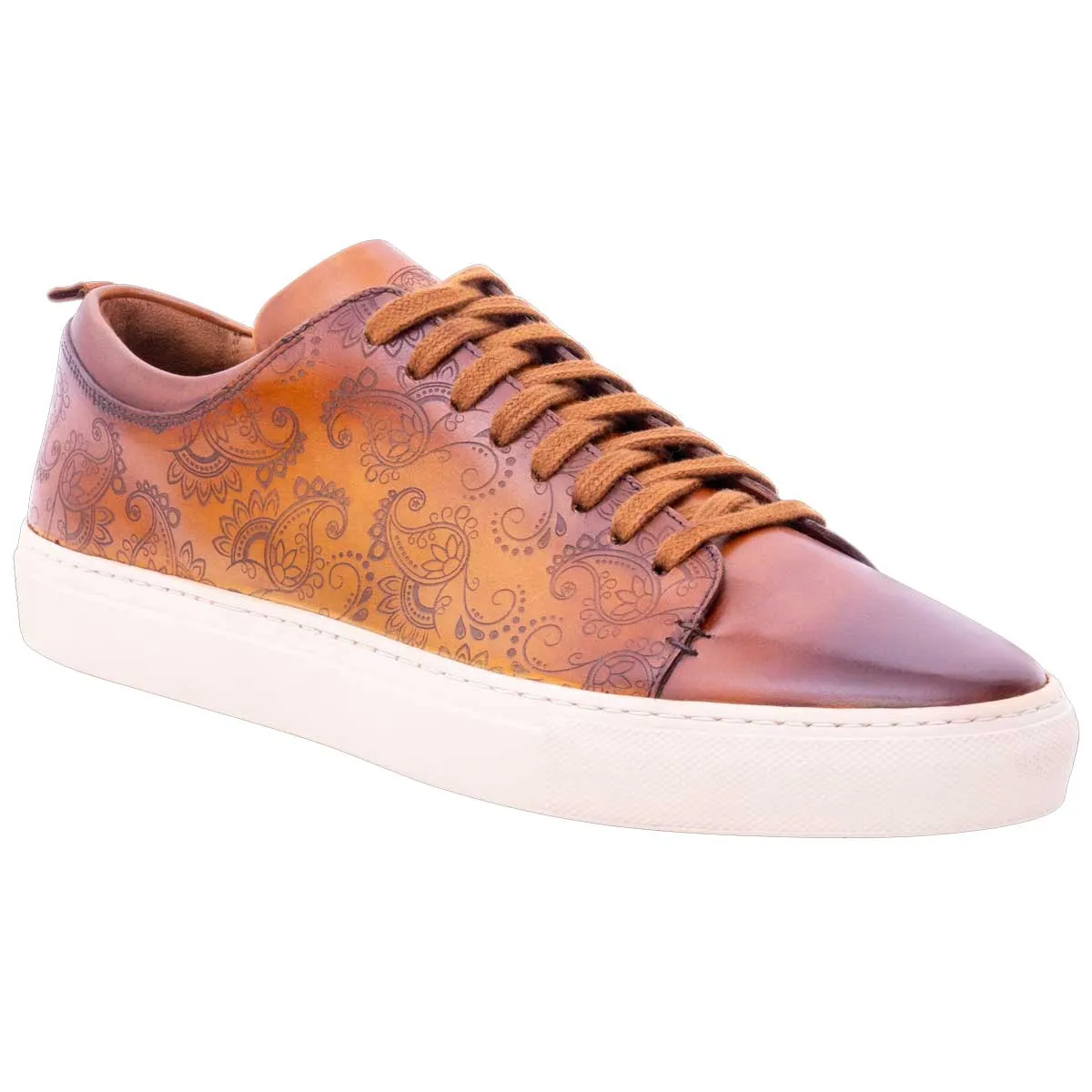 BARKER Paisley Sneakers - Mens - Cedar Hand Painted