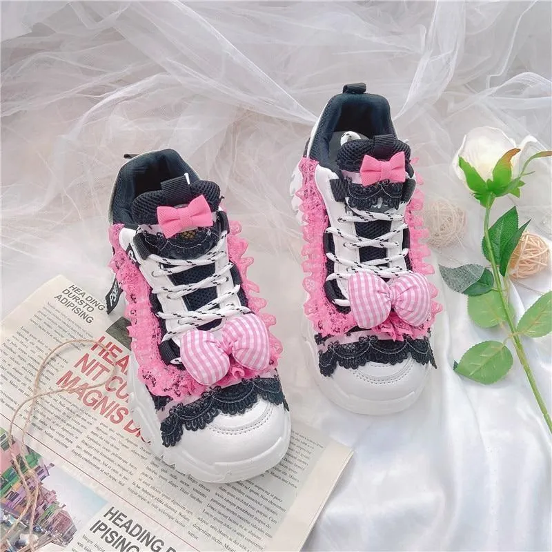 Black & Pink Baby Doll Sneakers