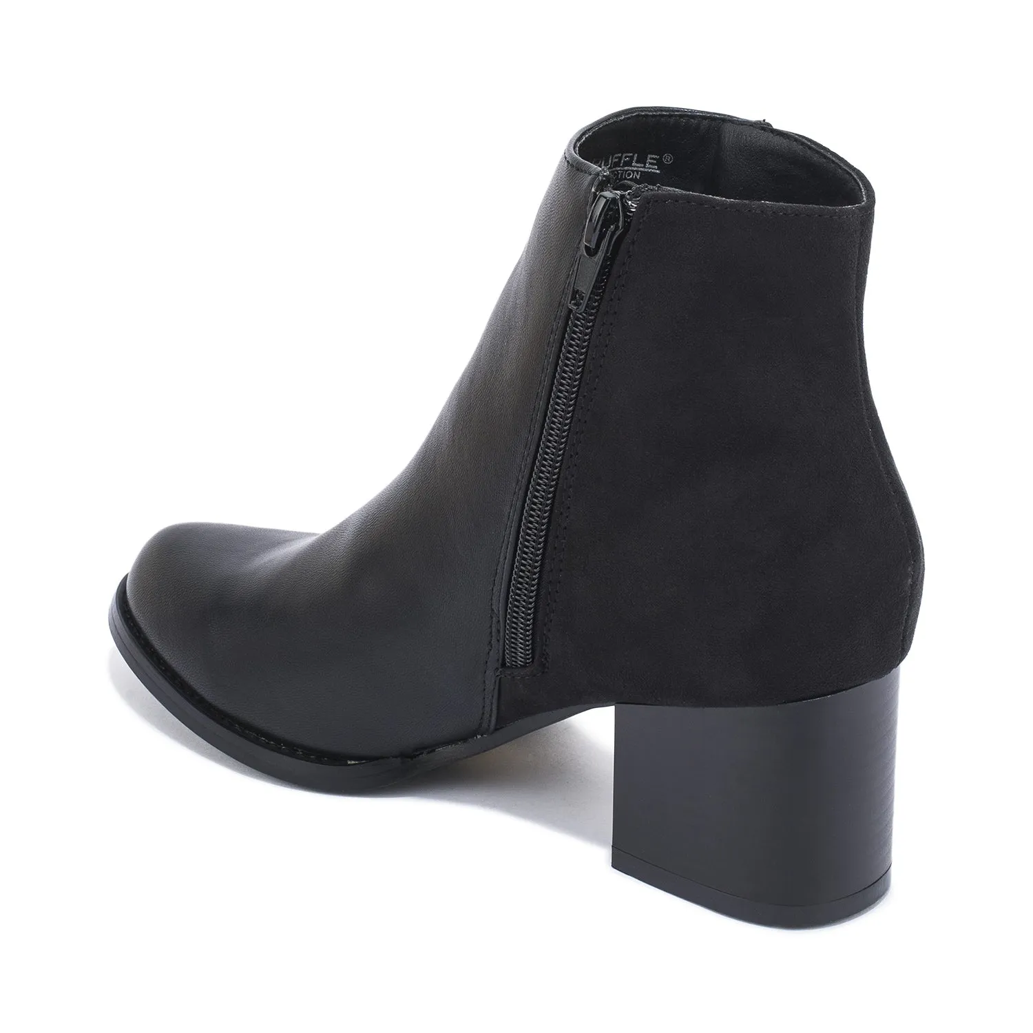 Black Block Heel Ankle Boot