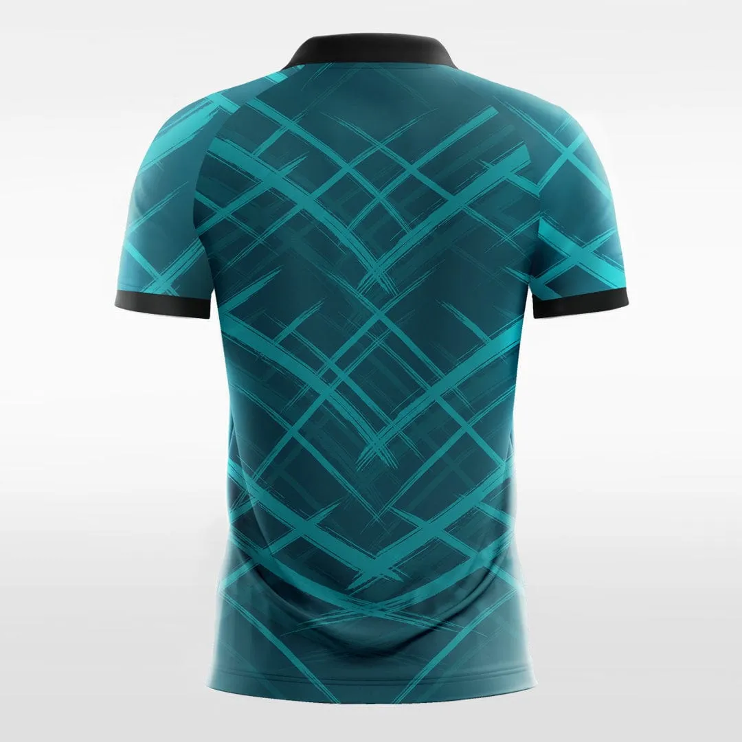 Blackish Green Grid - Custom Kids Soccer Jerseys Design