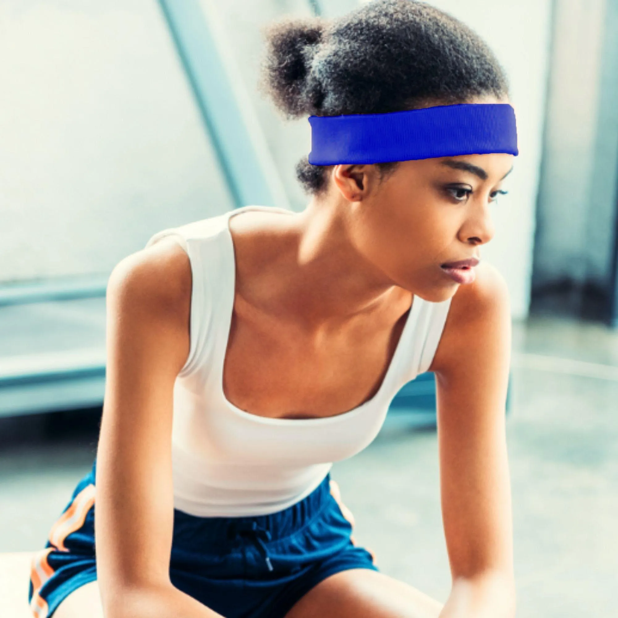 Blue Head Sweatband