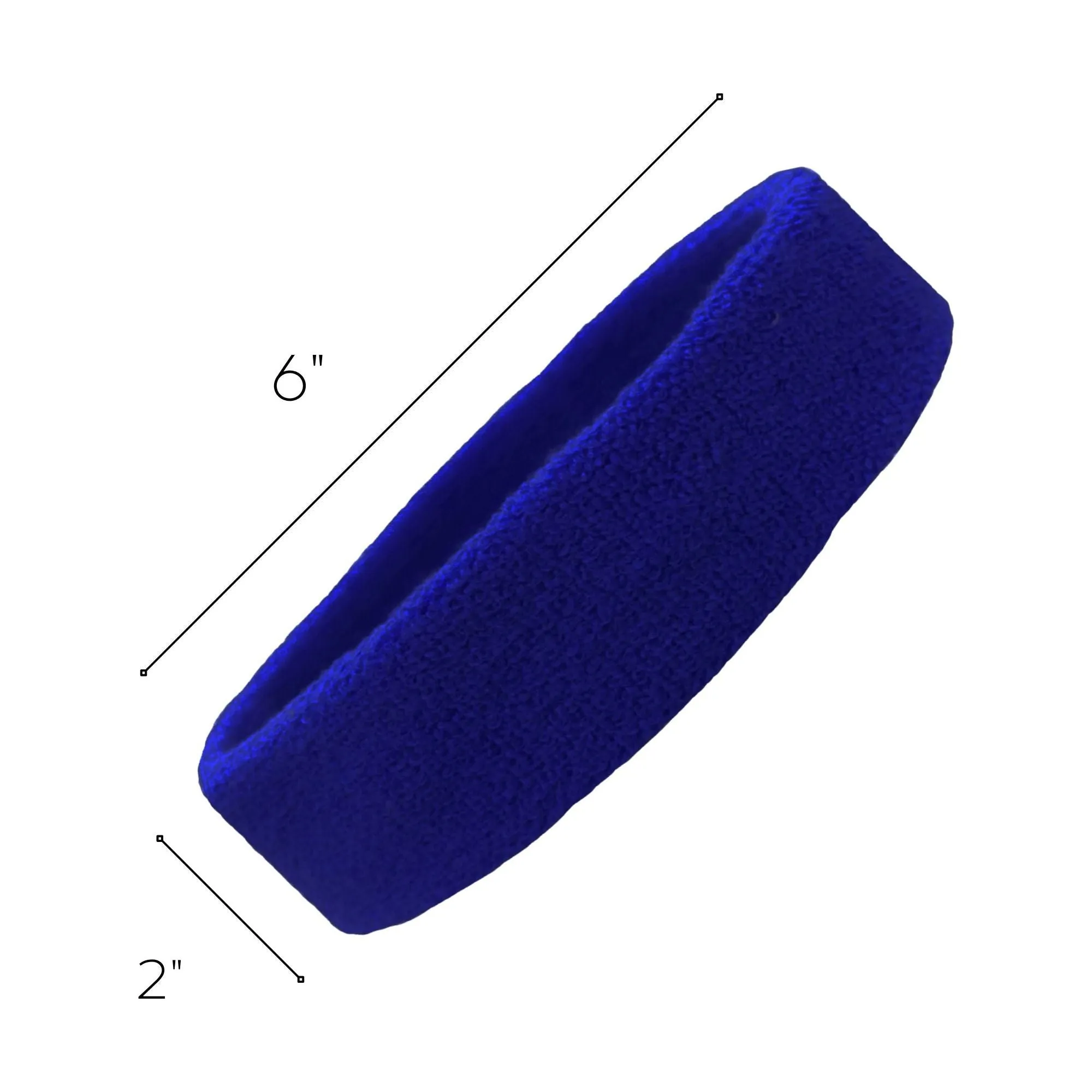 Blue Head Sweatbands - 12 Pack