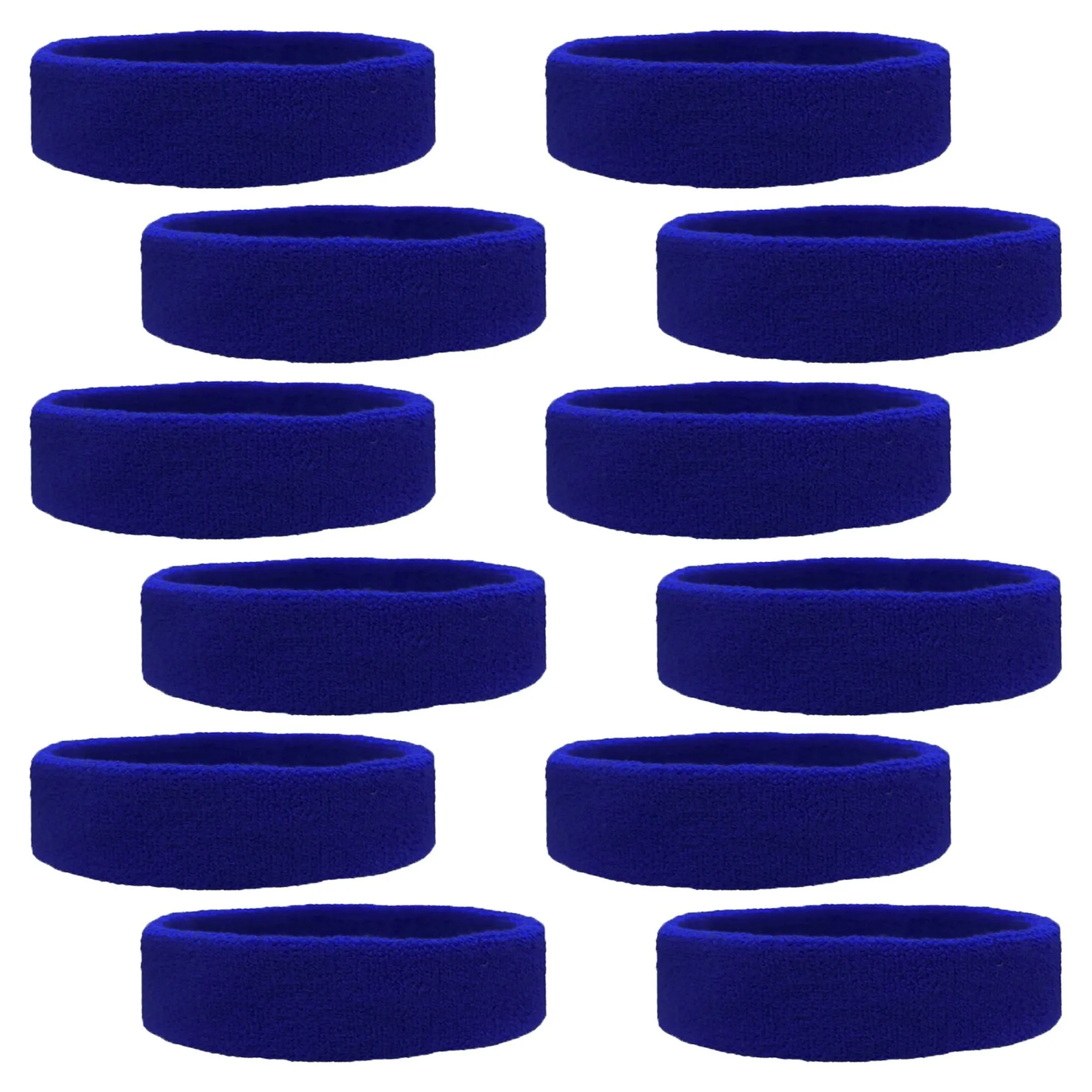 Blue Head Sweatbands - 12 Pack