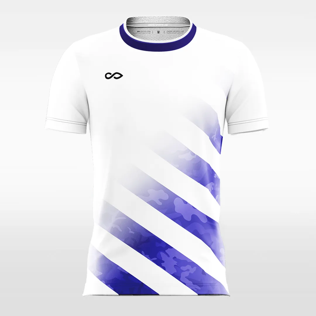 Blue Striped - Custom Kids Soccer Jerseys Camo Style Design