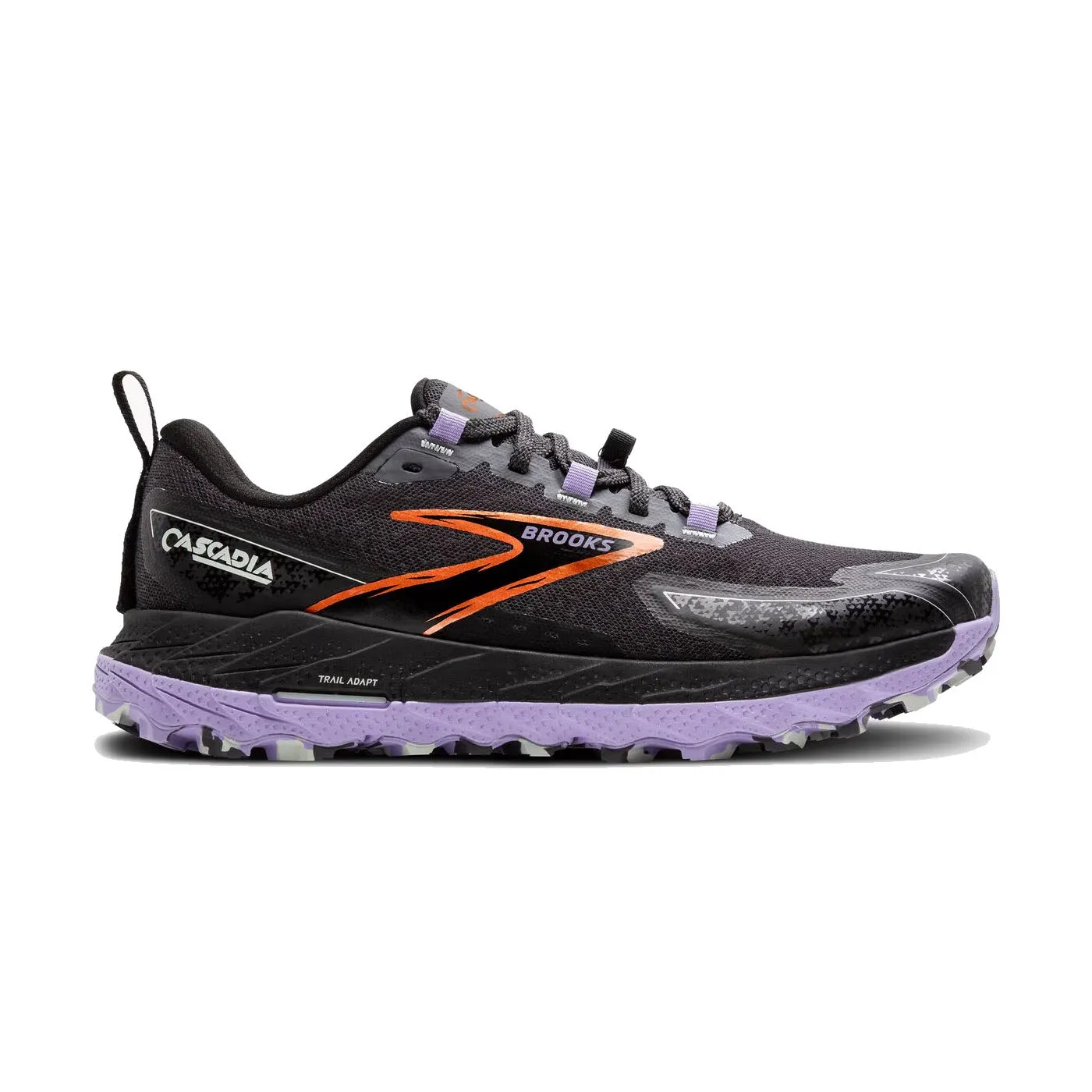 BROOKS CASCADIA 18 EBONY/SWEET LAVENDAR/COPPER - WOMENS