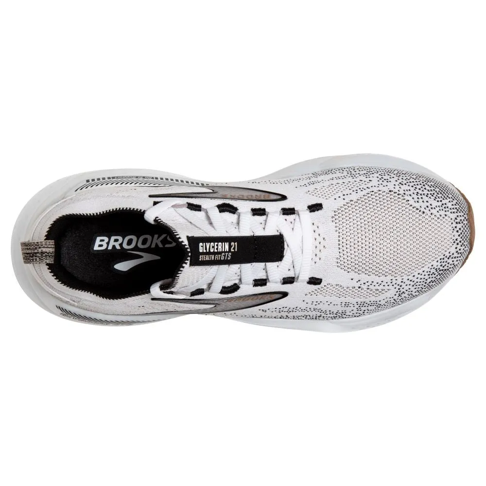 'Brooks' Women's Glycerin StealthFit GTS 21 -White / Grey / Black