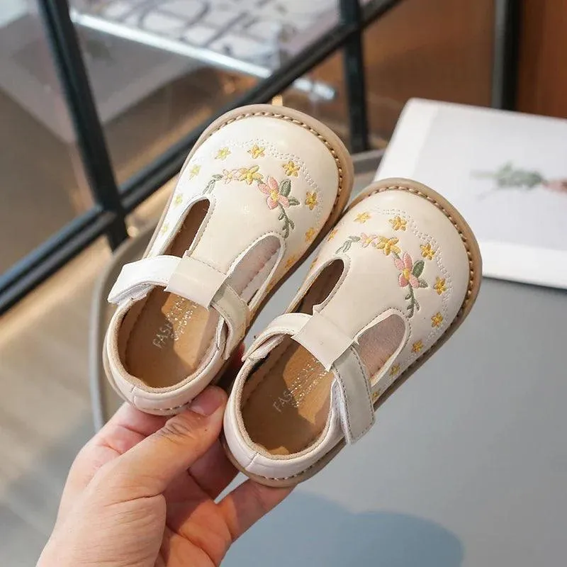 Children's Casual Shoes For Girls - Chic Leather Flat - TSS260