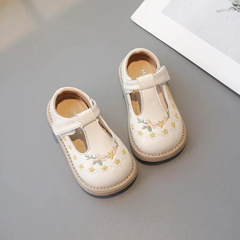 Children's Casual Shoes For Girls - Chic Leather Flat - TSS260