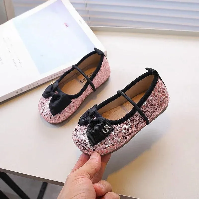 Children's Casual Shoes: Girls' Leather Ballet Flats - TSS231