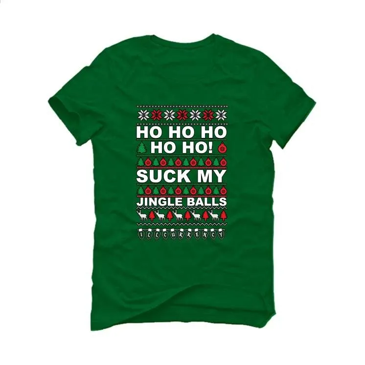 CHRISTMAS UGLY SWEATERS Pine Green T-Shirt (Jingle Balls)