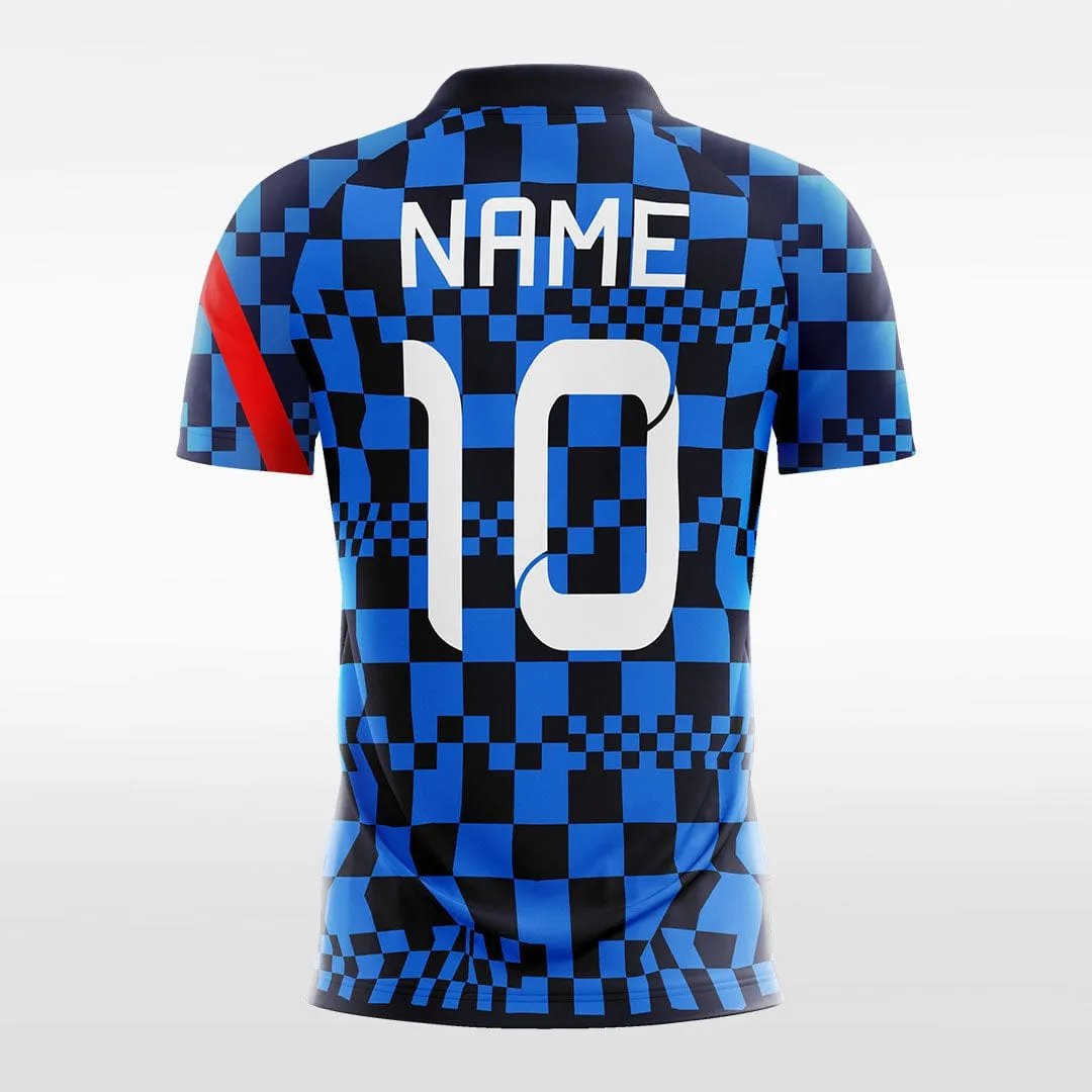 Classic Plaid - Custom Womens Soccer Jerseys Design Blue