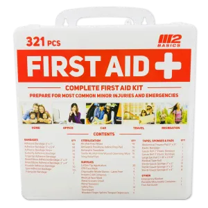 Complete 321 Piece Emergency First Aid Kit | Business & Home Medical Supplies