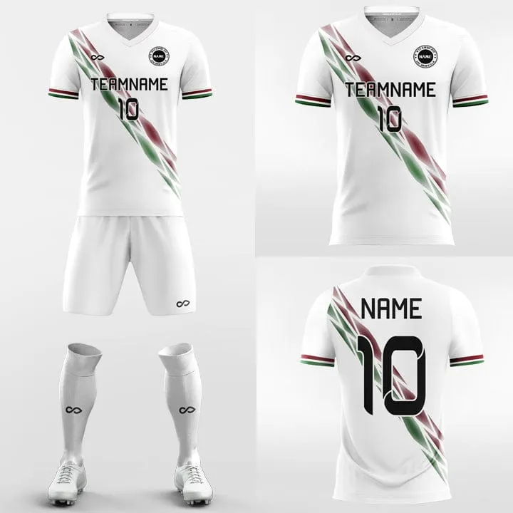 Cool Ribbon - Custom Soccer Jerseys Kit White Design