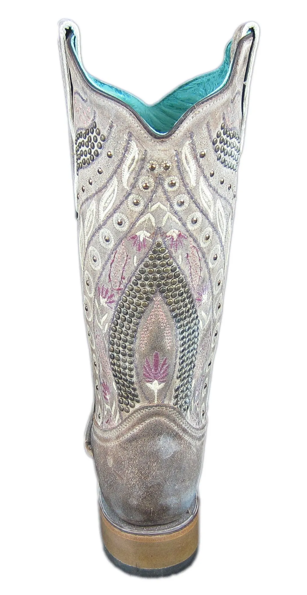 CORRAL Ladies Boots Studs Flower Embroidery with Crystals, Taupe