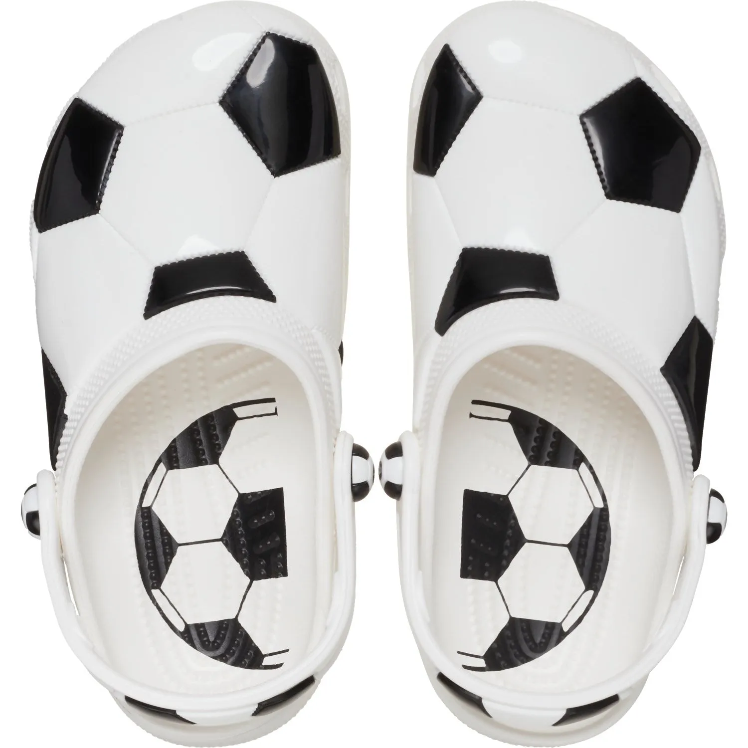 Crocs White/Black Classic Soccer Ball ClAnd