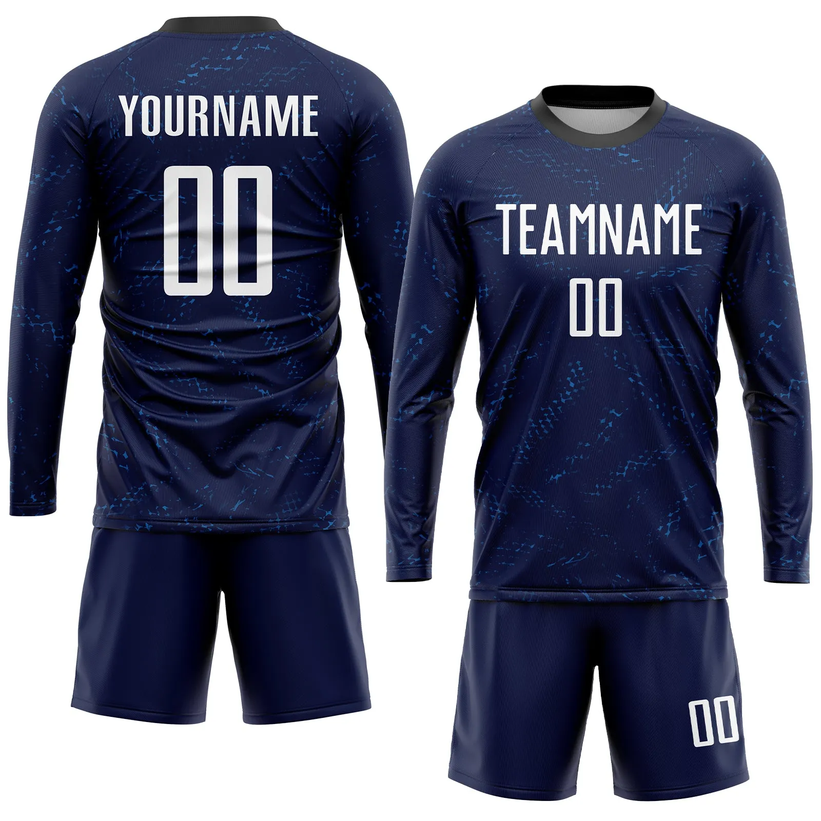 Custom Dark Purple White-Black Sublimation Soccer Uniform Jersey