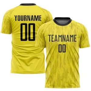 Custom Gold Black Sublimation Soccer Uniform Jersey