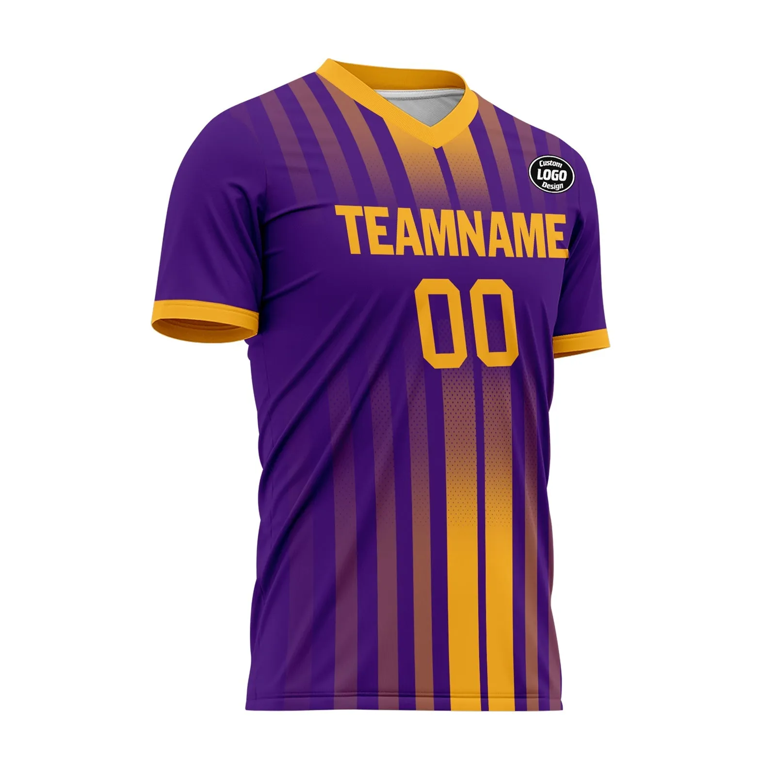 Custom Purple Yellow Soccer Sets Jersey Personalized SCJ101-D020131-4