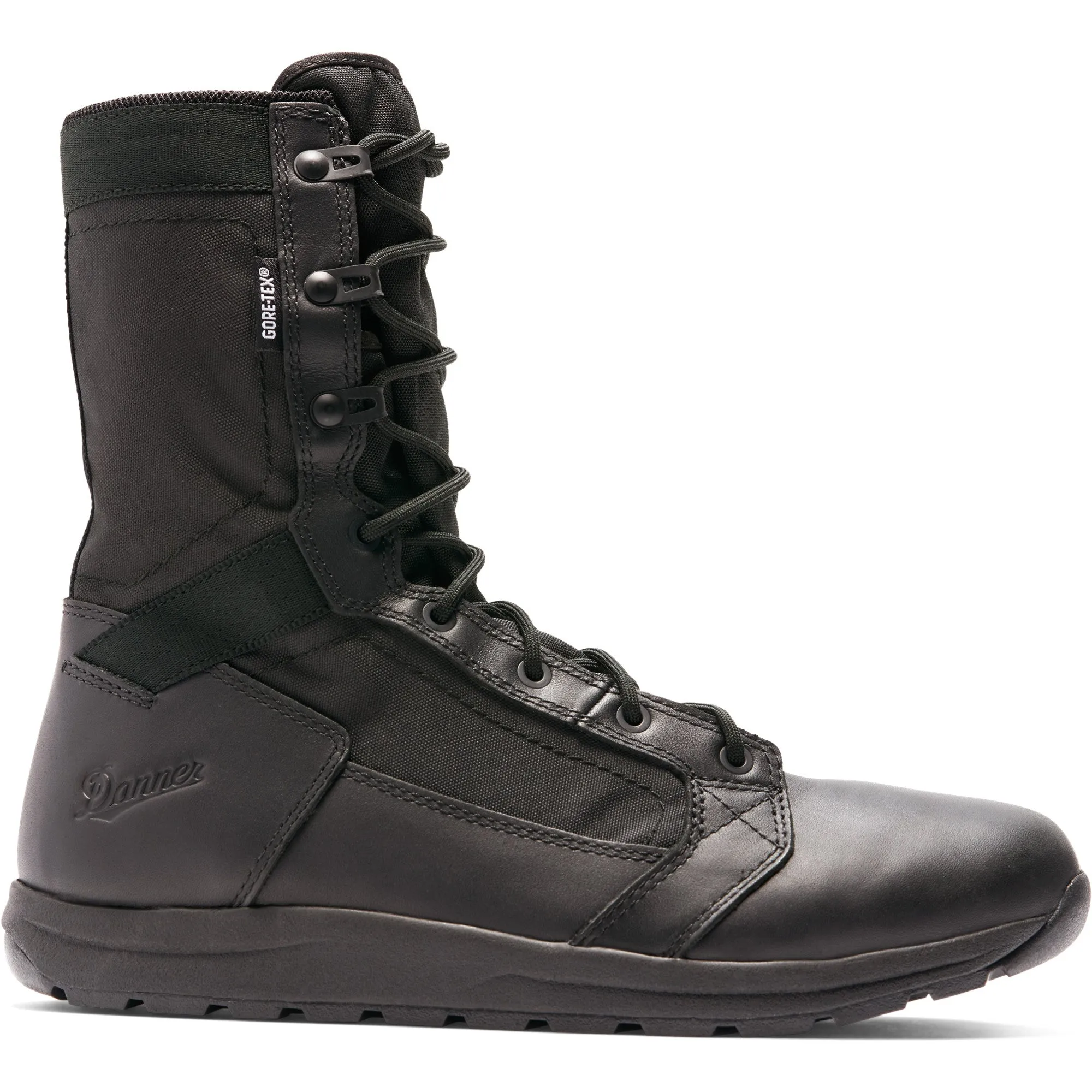 Danner Men`s #50122 | Tachyon 8" Height Black Gore-TEX  Plain Toe Military, Duty Boot | Waterproof Tachyon