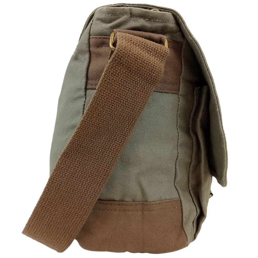 Deluxe Vintage Canvas Messenger Bag