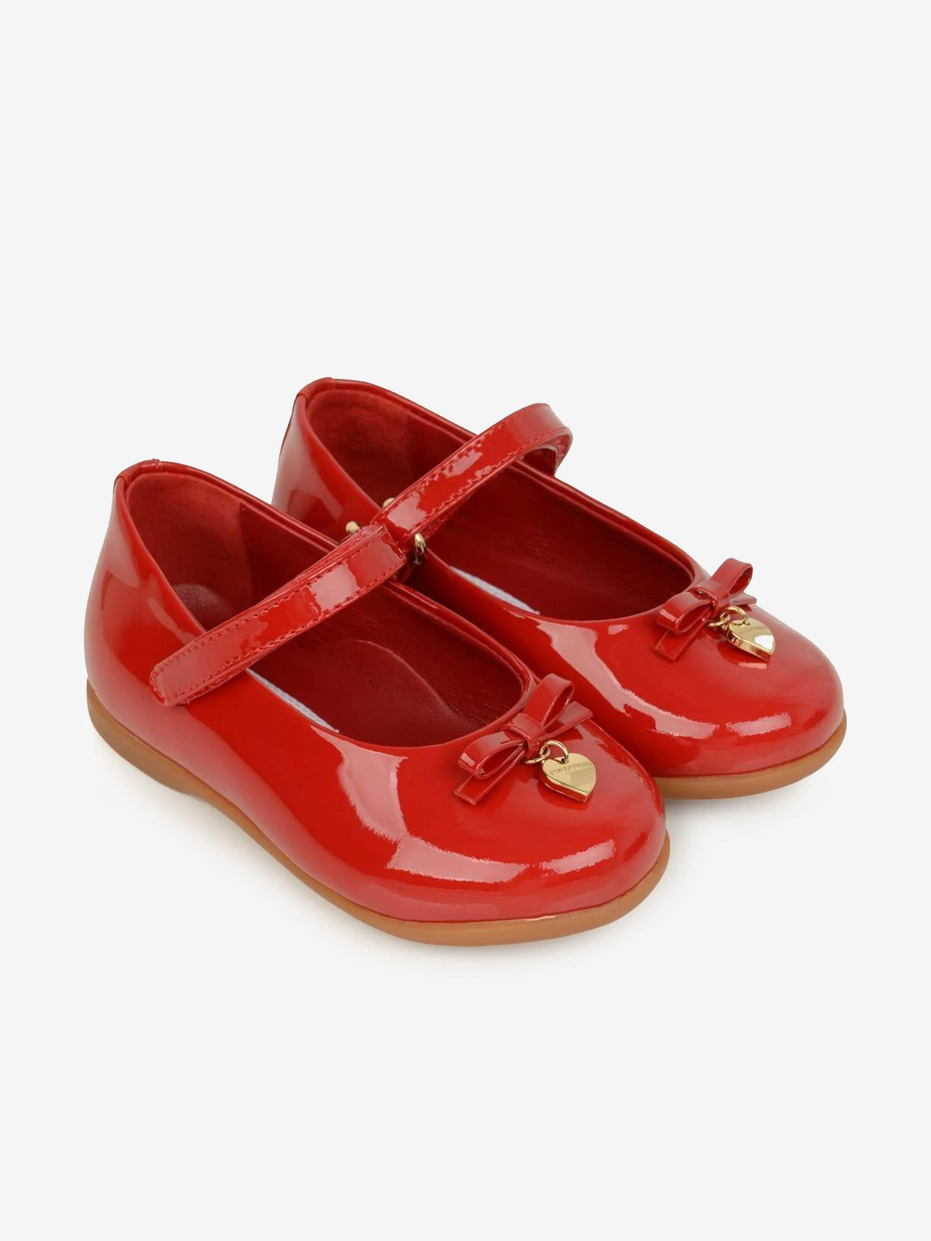 Dolce & Gabbana Girls Patent Leather Ballerina Shoes