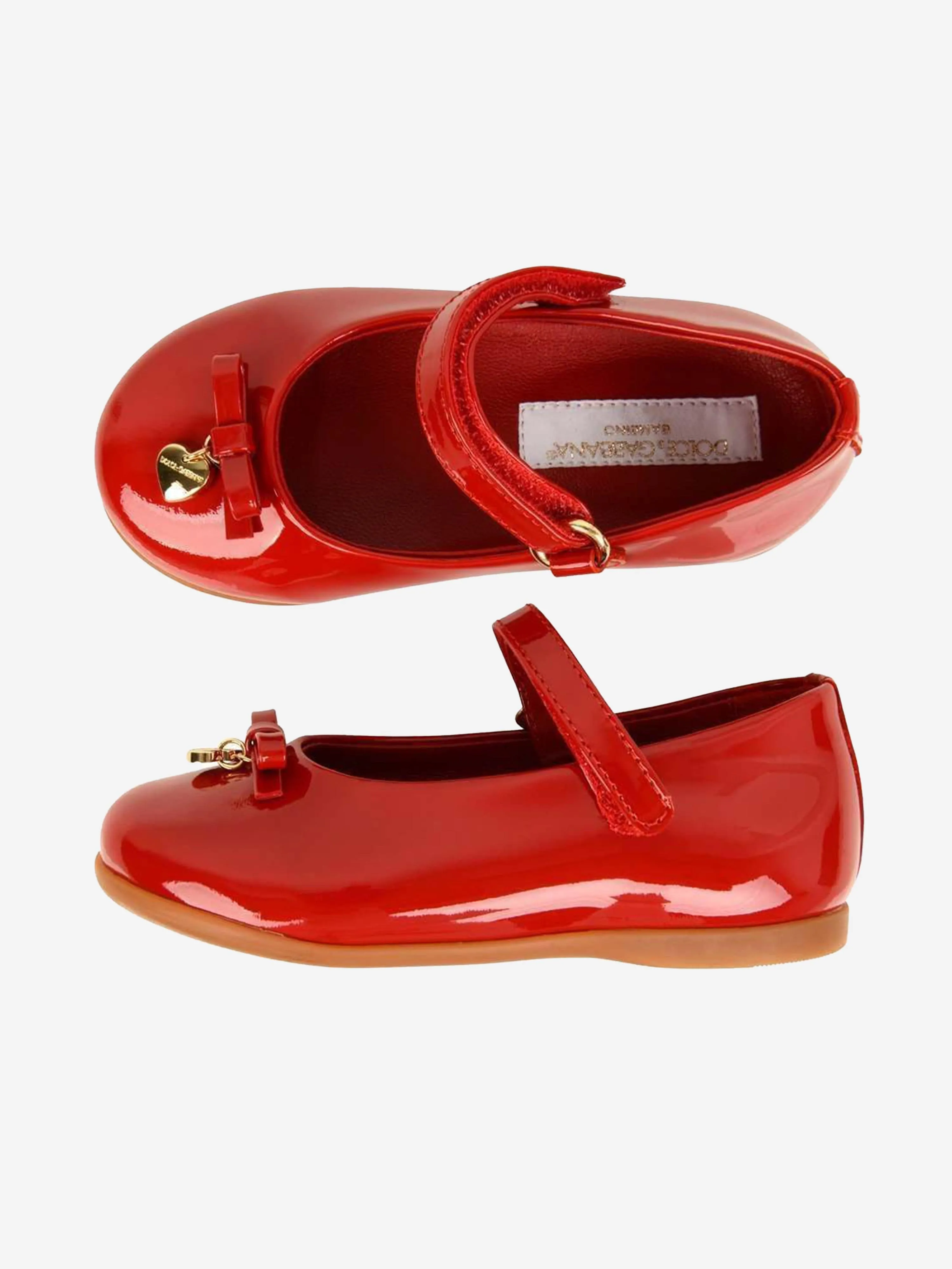 Dolce & Gabbana Girls Patent Leather Ballerina Shoes