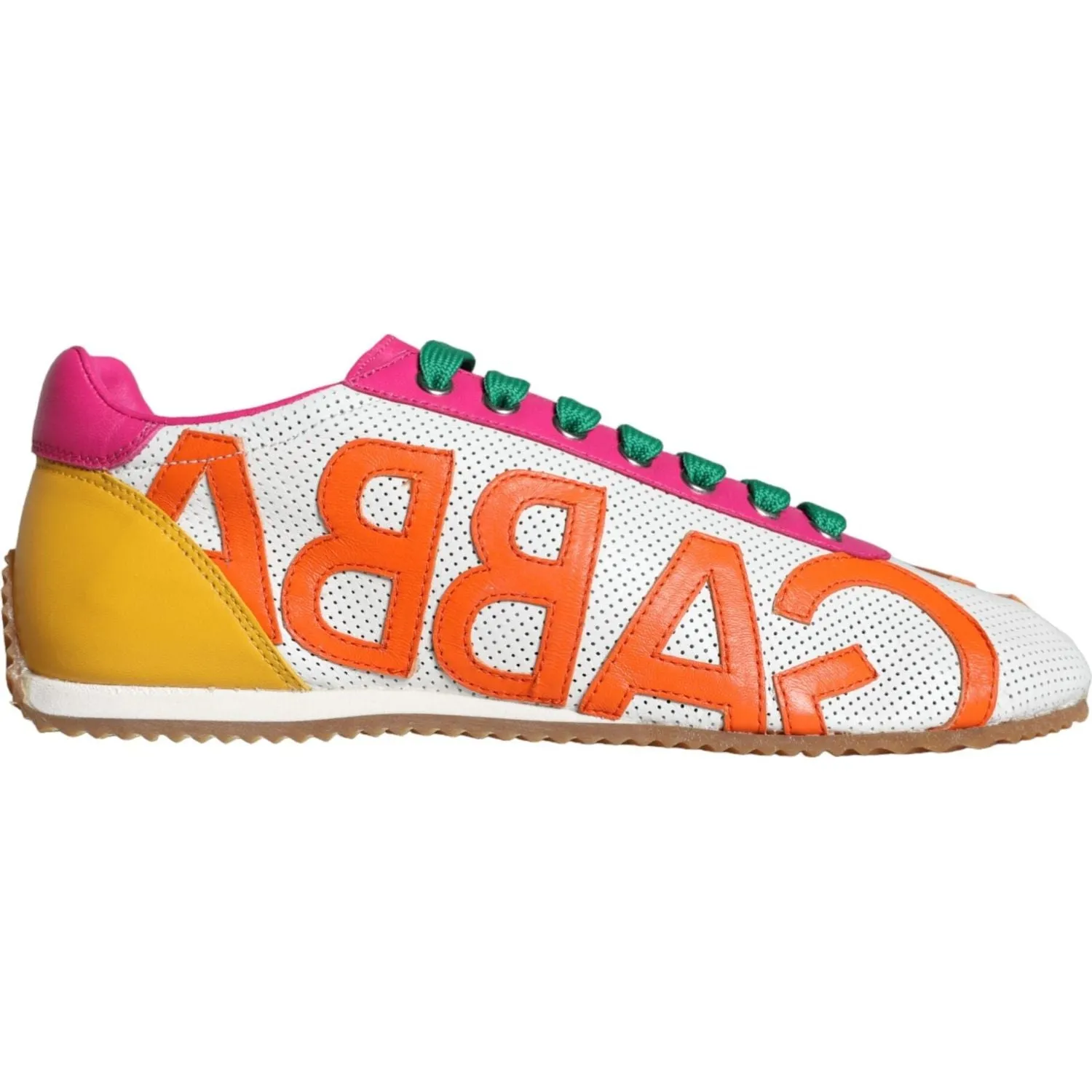 Dolce & Gabbana Multicolor Leather Logo Casual Sneakers Shoes