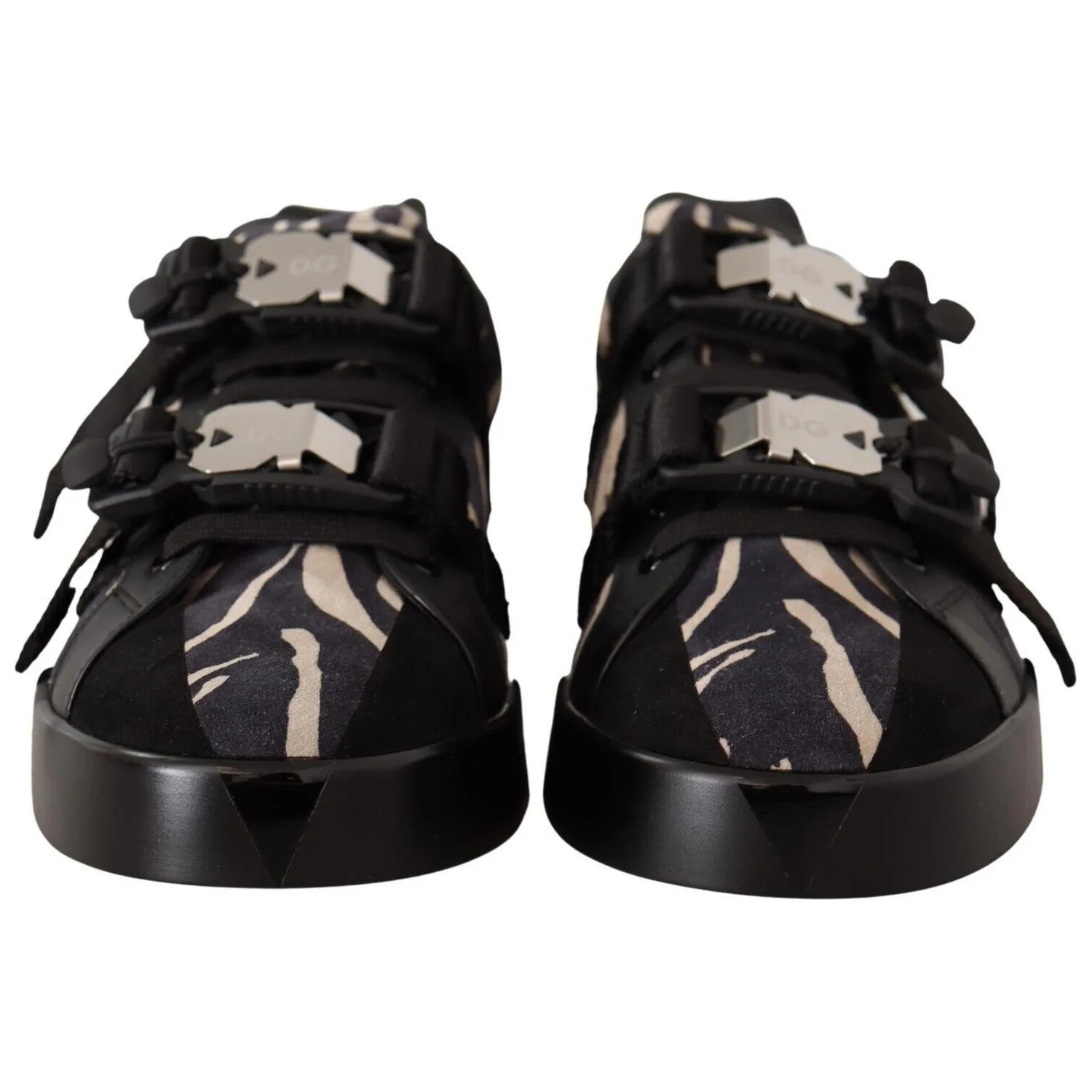 Dolce & Gabbana Zebra Suede Low Top Fashion Sneakers