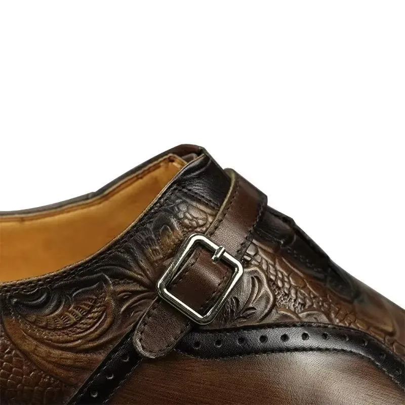 Exotic LuxeLeather Genuine Leather Wedding Brogue Shoes