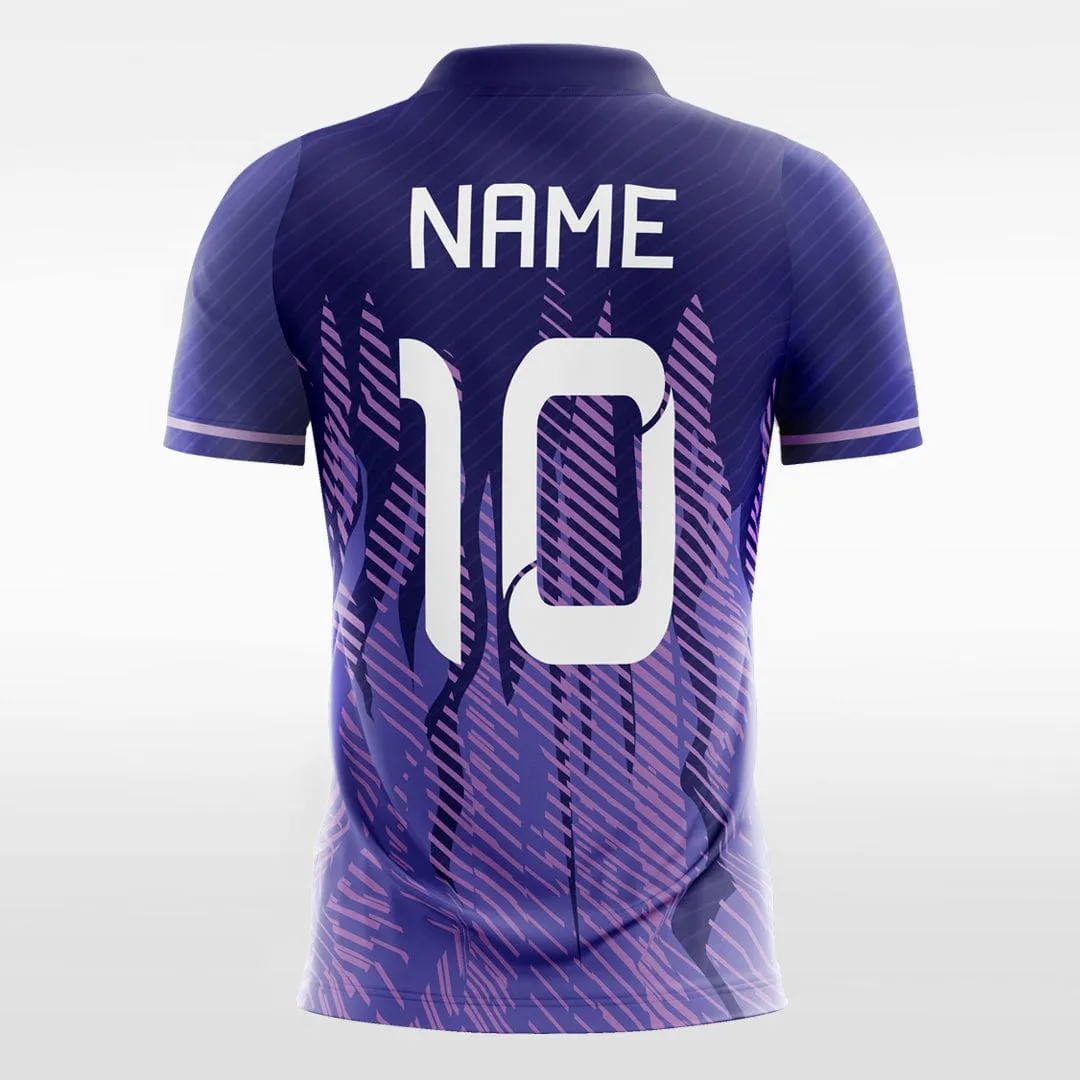 Fashion Moire Fire - Custom Kids Soccer Jerseys Design Purple