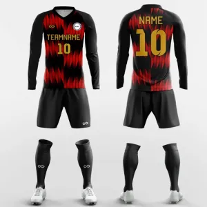 Fire - Custom Club Soccer Uniforms Long Sleeve Sublimated