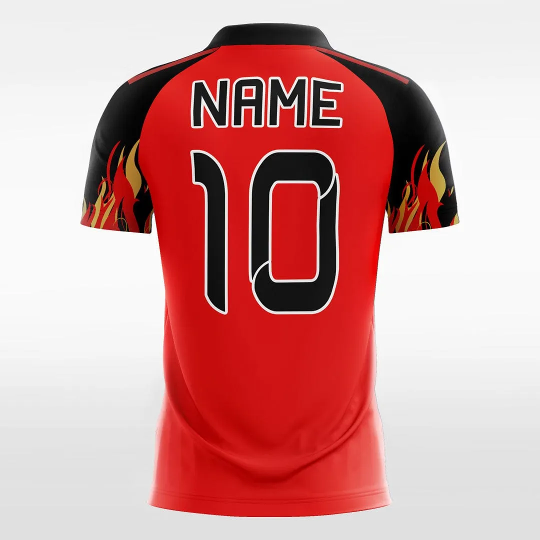 Fire - Custom Kids Soccer Jerseys Design Red Solid