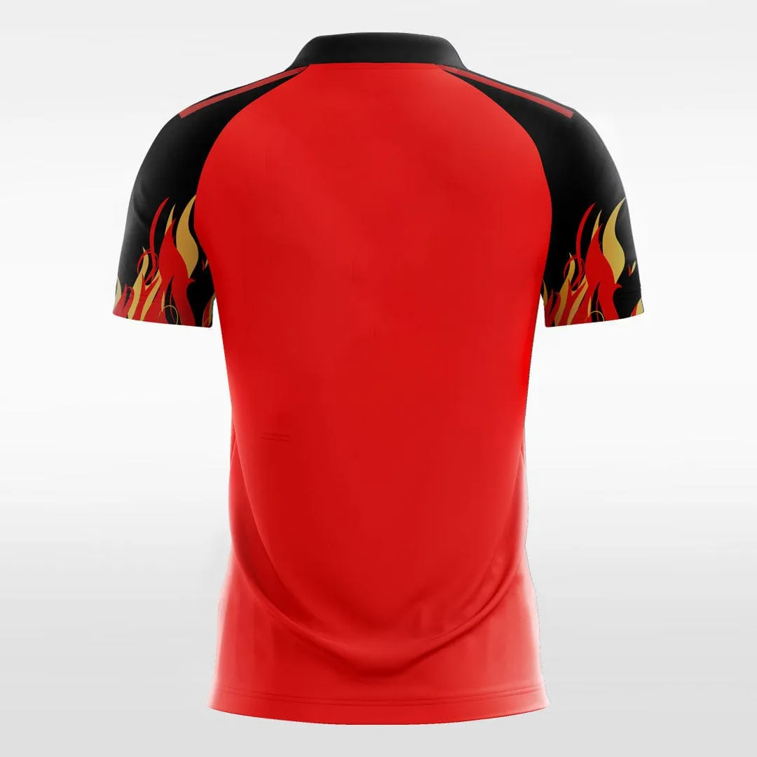 Fire - Custom Kids Soccer Jerseys Design Red Solid